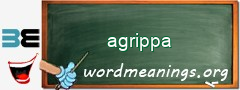 WordMeaning blackboard for agrippa